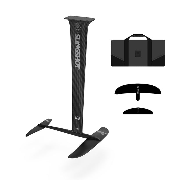 RIDEART Sports, www.rideartsports.com, RIDEART,
Slingshot, Slingshotsports, kitefoil, hydrofoil, kite, foil, carbon foil wing lower, Phantasm Surf 730 Foil Package